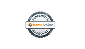 A home advisor seal that says screened and approved.