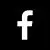 A black and white image of the facebook logo.